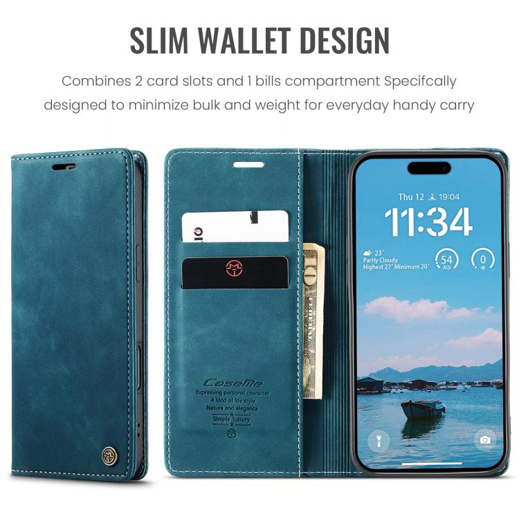 For iPhone Air CaseMe 013 Multifunctional Horizontal Flip Leather Phone Case(Blue) by CaseMe