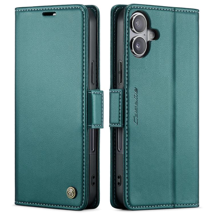 For iPhone 17 CaseMe 023 Butterfly Buckle Litchi Texture RFID Anti-theft Leather Phone Case(Green) by CaseMe