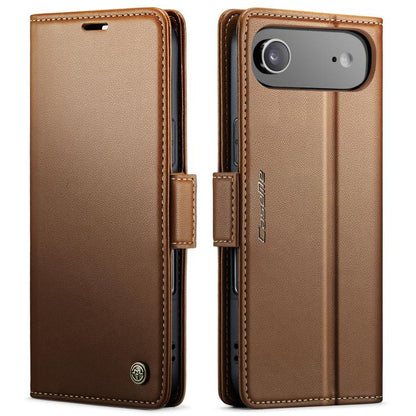For iPhone Air CaseMe 023 Butterfly Buckle Litchi Texture RFID Anti-theft Leather Phone Case(Brown) by CaseMe