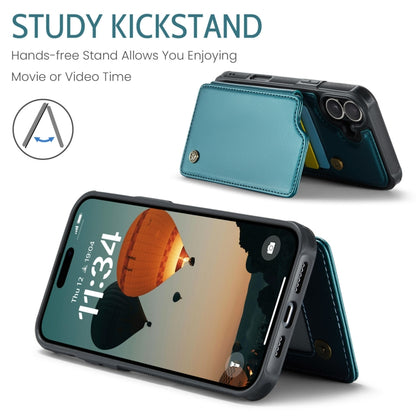 For iPhone 16 CaseMe C22 Card Slots Holder RFID Anti-theft Phone Case(Green) by CaseMe