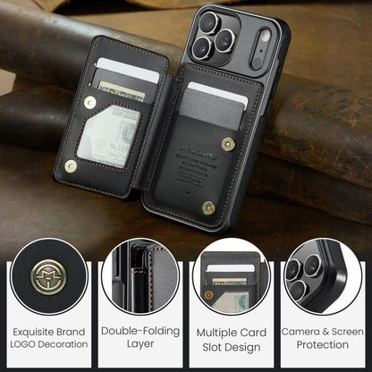 For iPhone 17 Pro CaseMe C22 Card Slots Holder RFID Anti-theft Phone Case(Black) by CaseMe