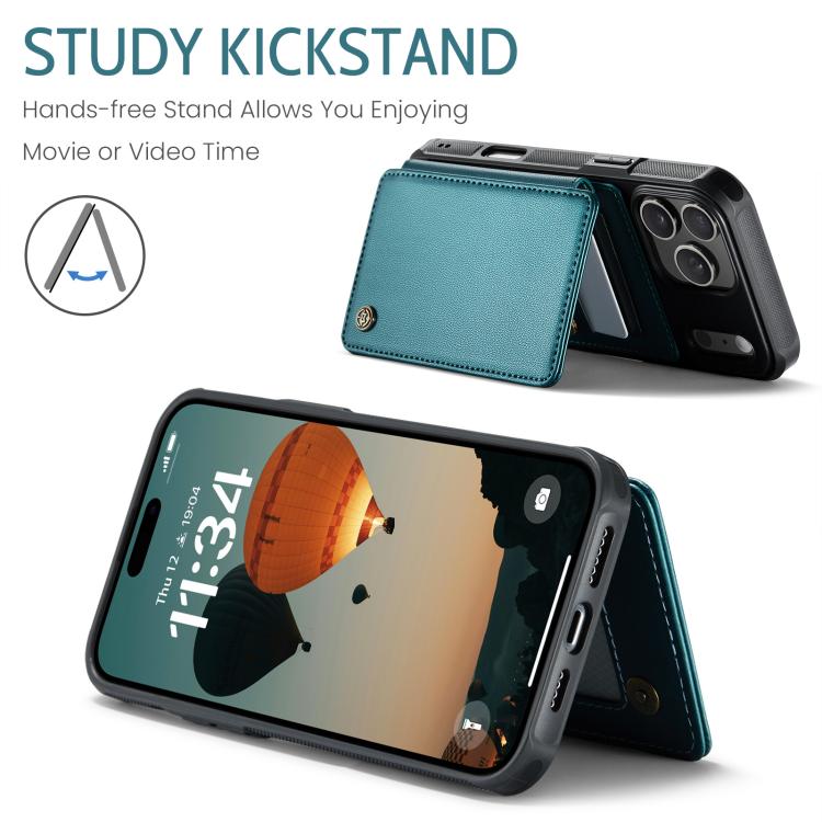 For iPhone 17 Pro CaseMe C22 Card Slots Holder RFID Anti-theft Phone Case(Green) by CaseMe