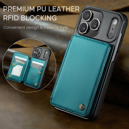 For iPhone 17 Pro Max CaseMe C22 Card Slots Holder RFID Anti-theft Phone Case(Green) by CaseMe