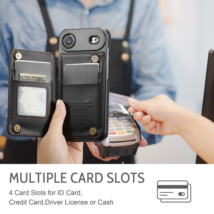 For iPhone Air CaseMe C22 Card Slots Holder RFID Anti-theft Phone Case(Black) by CaseMe