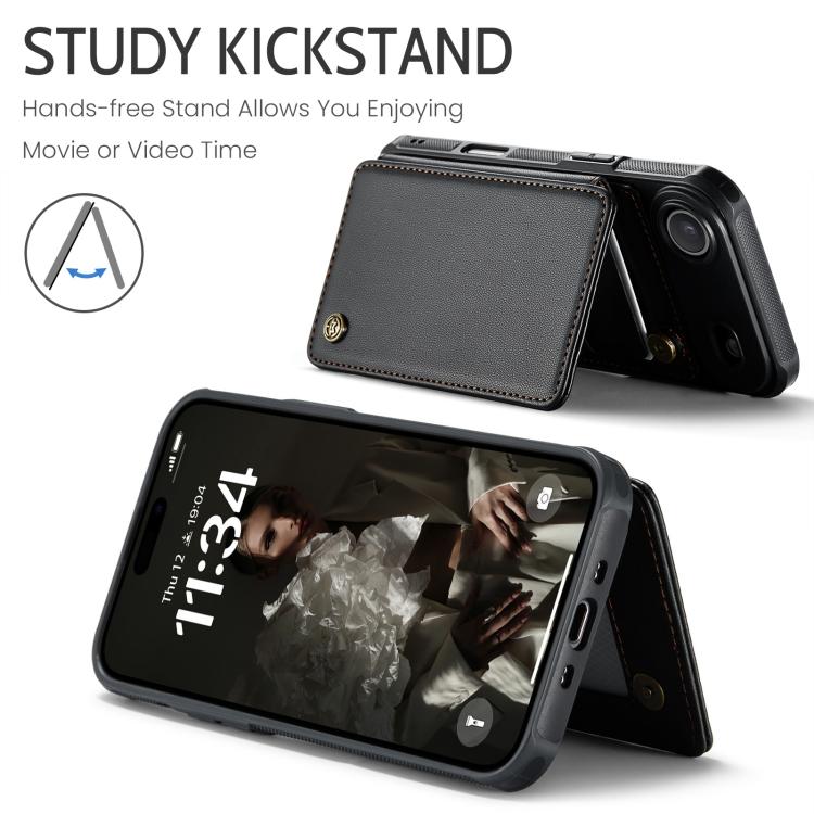 For iPhone Air CaseMe C22 Card Slots Holder RFID Anti-theft Phone Case(Black) by CaseMe