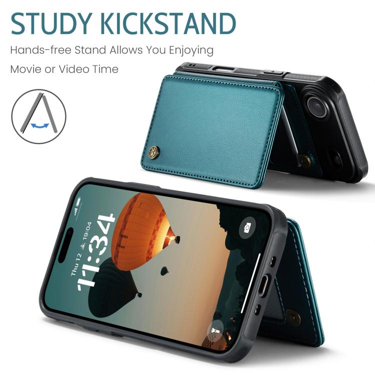 For iPhone Air CaseMe C22 Card Slots Holder RFID Anti-theft Phone Case(Green) by CaseMe