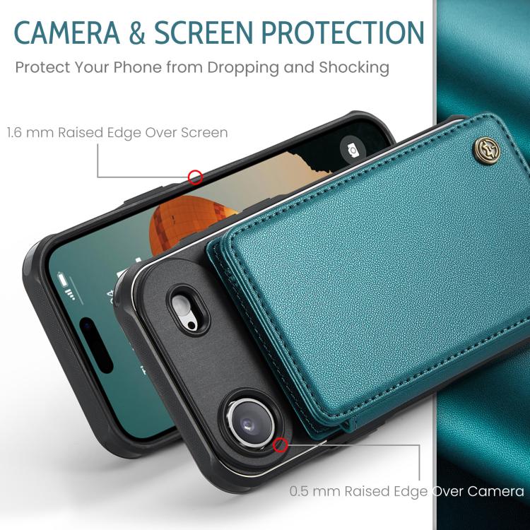 For iPhone Air CaseMe C22 Card Slots Holder RFID Anti-theft Phone Case(Green) by CaseMe