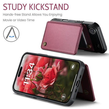 For iPhone Air CaseMe C22 Card Slots Holder RFID Anti-theft Phone Case(Red) by CaseMe