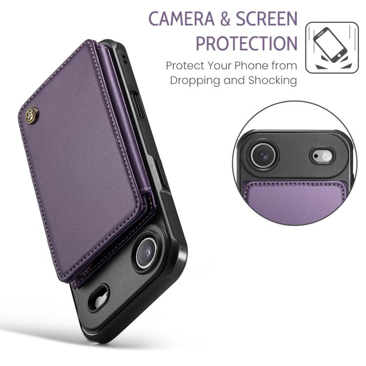 For iPhone Air CaseMe C22 Card Slots Holder RFID Anti-theft Phone Case(Purple) by CaseMe