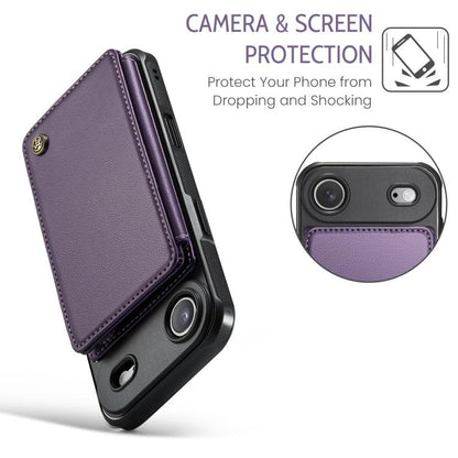 For iPhone Air CaseMe C22 Card Slots Holder RFID Anti-theft Phone Case(Purple) by CaseMe