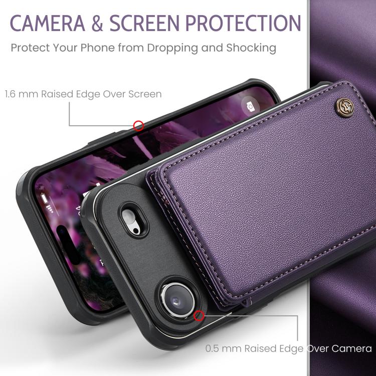 For iPhone Air CaseMe C22 Card Slots Holder RFID Anti-theft Phone Case(Purple) by CaseMe