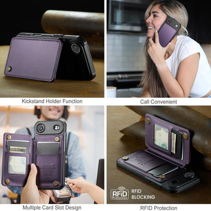 For iPhone Air CaseMe C22 Card Slots Holder RFID Anti-theft Phone Case(Purple) by CaseMe