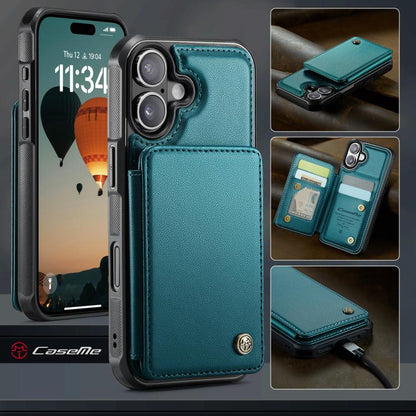 For iPhone 17 CaseMe C22 Card Slots Holder RFID Anti-theft Phone Case(Green) by CaseMe