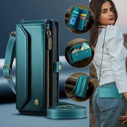 For iPhone 17 Pro CaseMe C36 Card Slots Zipper Wallet RFID Anti-theft Leather Phone Case(Blue) by CaseMe