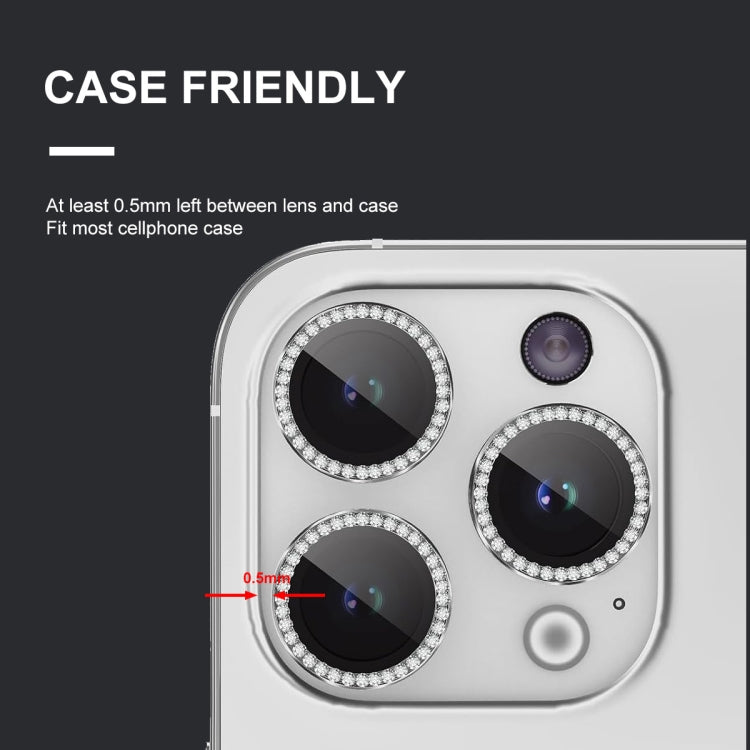 For iPhone 16 / 16 Plus ENKAY AR Anti-reflection Individual Diamond Ring Camera Lens Glass Full Film(Colorful) by ENKAY