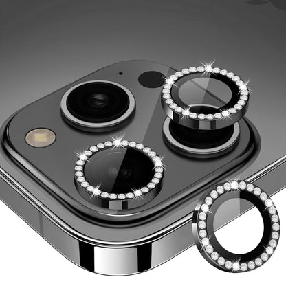 For iPhone 16 Pro / 16 Pro Max ENKAY AR Anti-reflection Individual Diamond Ring Camera Lens Glass Full Film(Black) by ENKAY