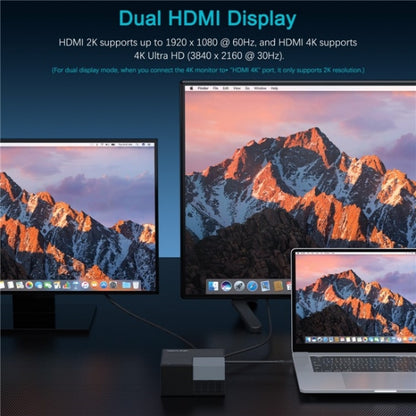 WAVLINK UG76PD2 3.5mm Audio, Gigabit Network Port Dual HD Universal Docking Station(US Plug) by WAVLINK