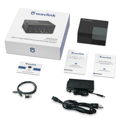 WAVLINK UG76PD2 3.5mm Audio, Gigabit Network Port Dual HD Universal Docking Station(US Plug) by WAVLINK