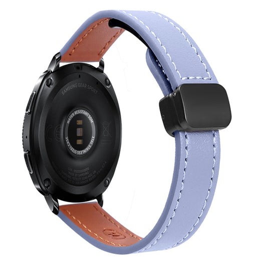 For Samsung Gear Sport Slim Magnetic Buckle 20mm Microfiber Leather Watch Band(Lavender) by bashfashion
