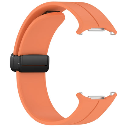 For Samsung Galaxy Watch Ultra 47mm Groove Style Folding Magnetic Buckle Silicone Watch Band(Orange) by bashfashion