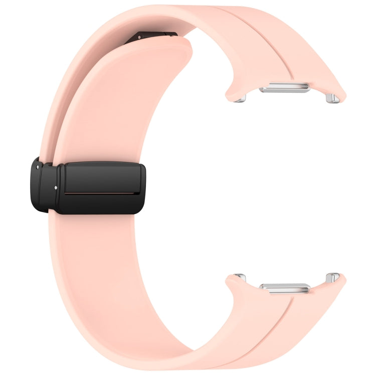 For Samsung Galaxy Watch Ultra 47mm Groove Style Folding Magnetic Buckle Silicone Watch Band(Light Pink) by bashfashion