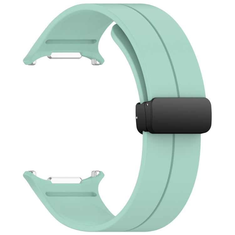 For Samsung Galaxy Watch Ultra 47mm Groove Style Folding Magnetic Buckle Silicone Watch Band(Teal Green) by bashfashion