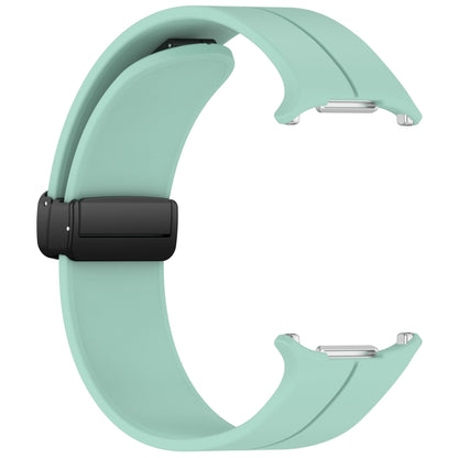 For Samsung Galaxy Watch Ultra 47mm Groove Style Folding Magnetic Buckle Silicone Watch Band(Teal Green) by bashfashion