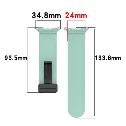 For Samsung Galaxy Watch Ultra 47mm Groove Style Folding Magnetic Buckle Silicone Watch Band(Light Pink) by bashfashion