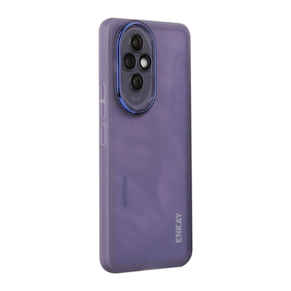 For Honor 200 ENKAY Hat-Prince Translucent Matte TPU Phone Case with Lens Film(Purple) by ENKAY