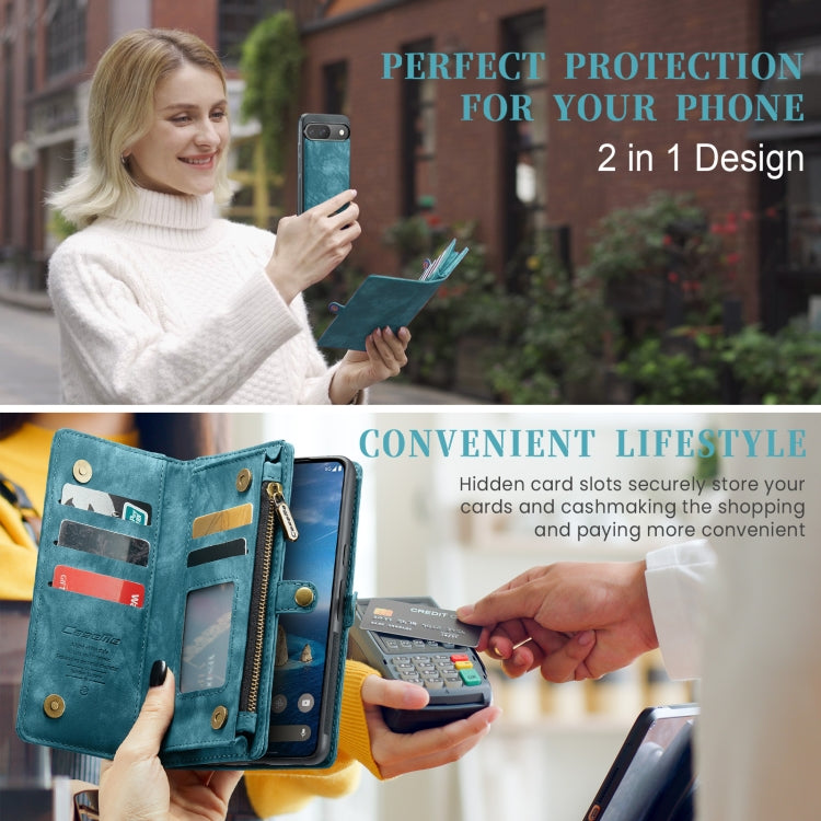 For Google Pixel 9 / 9 Pro CaseMe 008 Detachable Multifunctional Leather Phone Case(Blue) by CaseMe