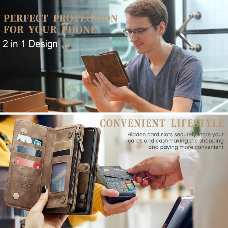 For Google Pixel 9 / 9 Pro CaseMe 008 Detachable Multifunctional Leather Phone Case(Brown) by CaseMe