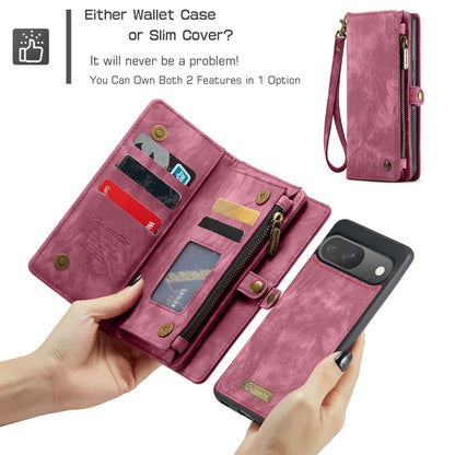 For Google Pixel 9 / 9 Pro CaseMe 008 Detachable Multifunctional Leather Phone Case(Wine Red) by CaseMe