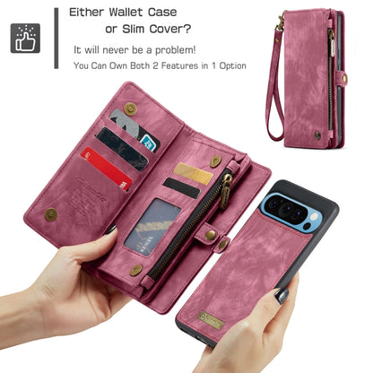 For Google Pixel 9 Pro XL CaseMe 008 Detachable Multifunctional Leather Phone Case(Wine Red) by CaseMe