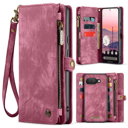 For Google Pixel 9a CaseMe 008 Detachable Multifunctional Leather Phone Case(Wine Red) by CaseMe
