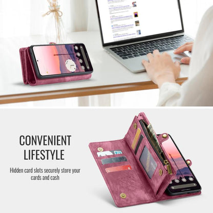 For Google Pixel 9a CaseMe 008 Detachable Multifunctional Leather Phone Case(Wine Red) by CaseMe