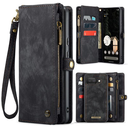 For Google Pixel 9a CaseMe 008 Detachable Multifunctional Leather Phone Case(Black) by CaseMe
