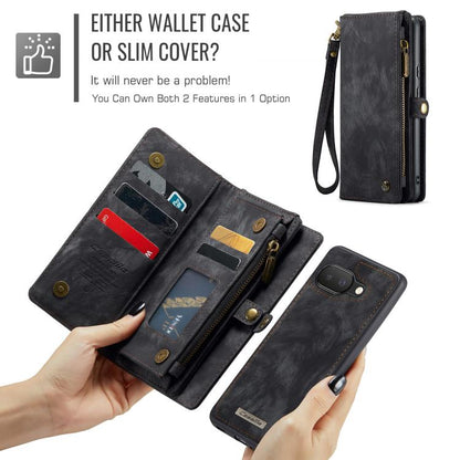For Google Pixel 9a CaseMe 008 Detachable Multifunctional Leather Phone Case(Black) by CaseMe