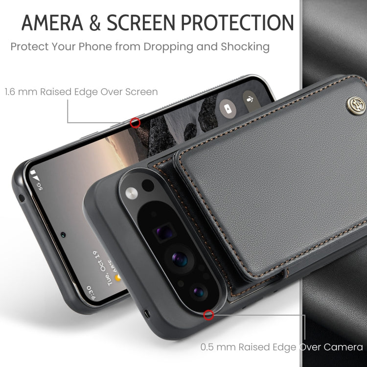 For Google Pixel 9 Pro XL CaseMe C22 Card Slots Holder RFID Anti-theft Phone Case(Black) by CaseMe