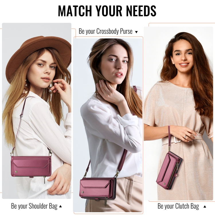 For Google Pixel 9 Pro XL / 10 Pro XL CaseMe C36 Card Slots Zipper Wallet RFID Anti-theft Leather Phone Case(Wine) by CaseMe