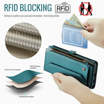 For Google Pixel 9 Pro XL / 10 Pro XL CaseMe C36 Card Slots Zipper Wallet RFID Anti-theft Leather Phone Case(Green) by CaseMe