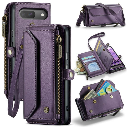 For Google Pixel 10 / 10 Pro / 9 CaseMe C36 Card Slots Zipper Wallet RFID Anti-theft Leather Phone Case(Purple) by CaseMe