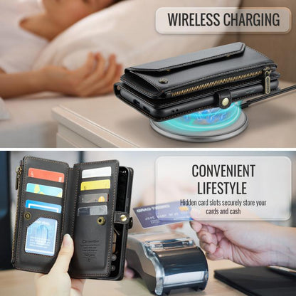 For Google Pixel 9a CaseMe C36 Card Slots Zipper Wallet RFID Anti-theft Leather Phone Case(Black) by CaseMe