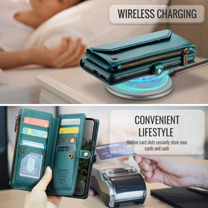 For Google Pixel 9a CaseMe C36 Card Slots Zipper Wallet RFID Anti-theft Leather Phone Case(Green) by CaseMe