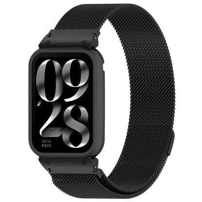 For Xiaomi Mi Band 8 Pro Metal Frame + Milan Magnetic Stainless Steel Integrated Watch Band(Black) by bashfashion