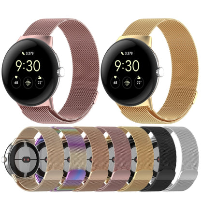 For Google Pixel Watch 3 45mm Milanese Metal Magnetic Watch Band(Gold) by bashfashion