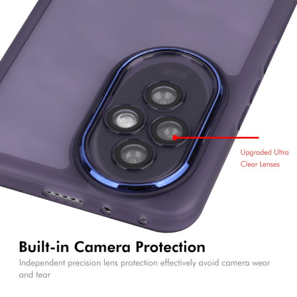 For Honor 200 ENKAY Hat-Prince Translucent Matte TPU Phone Case with Lens Film + 3D Hot Bending Film(Blue) by ENKAY