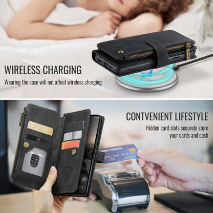 For Google Pixel 10 / 10 Pro / 9 CaseMe C30 Card Slots Zipper Wallet Leather Phone Case(Black) by CaseMe