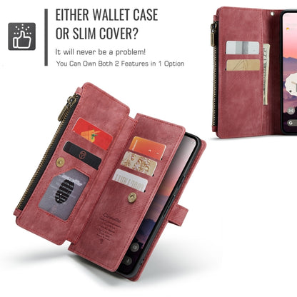 For Google Pixel 10 / 10 Pro / 9 CaseMe C30 Card Slots Zipper Wallet Leather Phone Case(Wine Red) by CaseMe