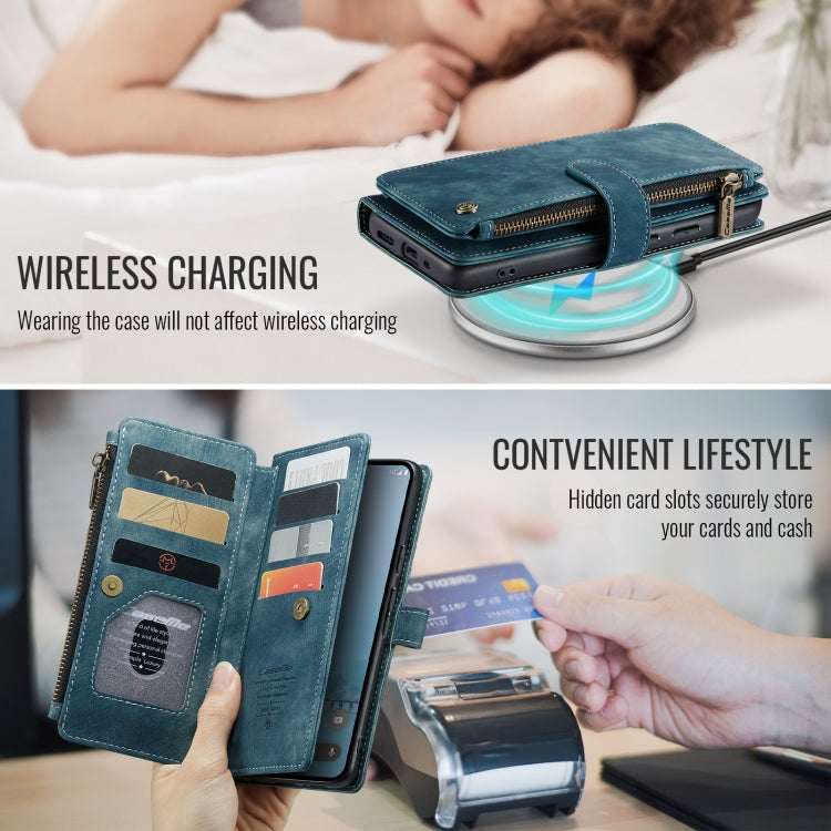 For Google Pixel 9 Pro XL / 10 Pro XL CaseMe C30 Card Slots Zipper Wallet Leather Phone Case(Blue) by CaseMe