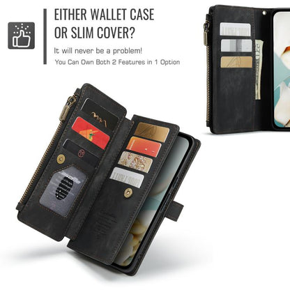 For Google Pixel 9a CaseMe C30 Card Slots Zipper Wallet Leather Phone Case(Black) by CaseMe